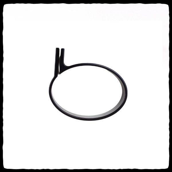 Black Oval Exhaust Clamp