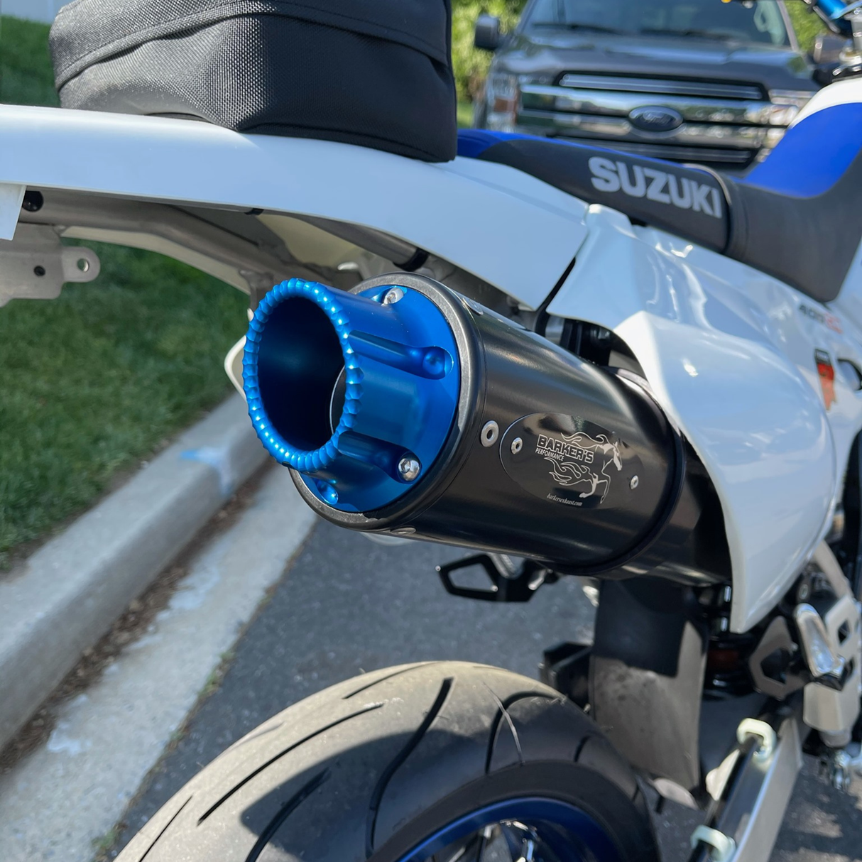 DRZ400 Exhaust System Black Blue