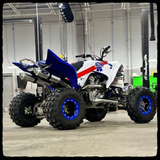 Yamaha Raptor 700R Dual Exhaust Round Can