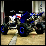 Yamaha Raptor 700R Dual Exhaust Round Muffler