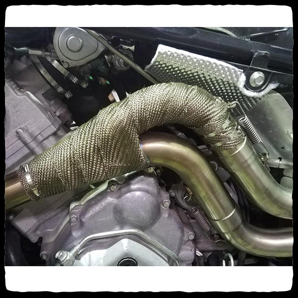 2014 Grizzly Duals with DEI Exhuast Wrap On Head Pipe Split