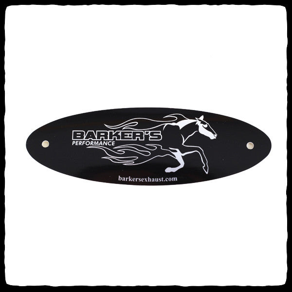 Black Barker's Exhaust Replacement Tag
