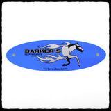 Blue Barker's Exhaust Replacement Tag
