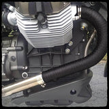 DEI Black Titanium Exhaust Wrap on bike