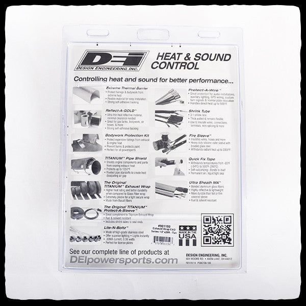 DEI EXO Series Exhaust Wrap in Packaging - Back