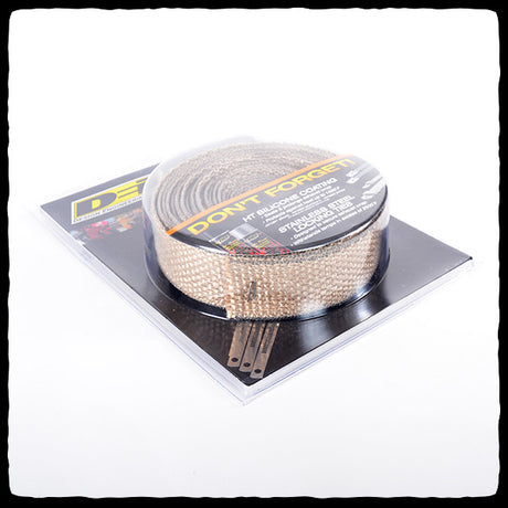 DEI EXO Series Tan Exhaust Wrap in Packaging - Diagonal