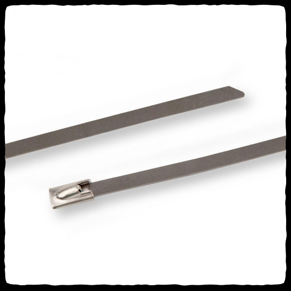 DEI Stainless Steel Locking Ties Close-up