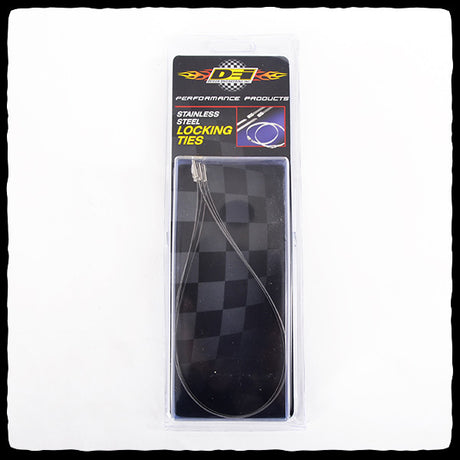 DEI Stainless Steel Locking Ties in Packaging - Barker's Performance - Front