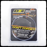 DEI Standard Black Exhaust Wrap in Packaging - Front