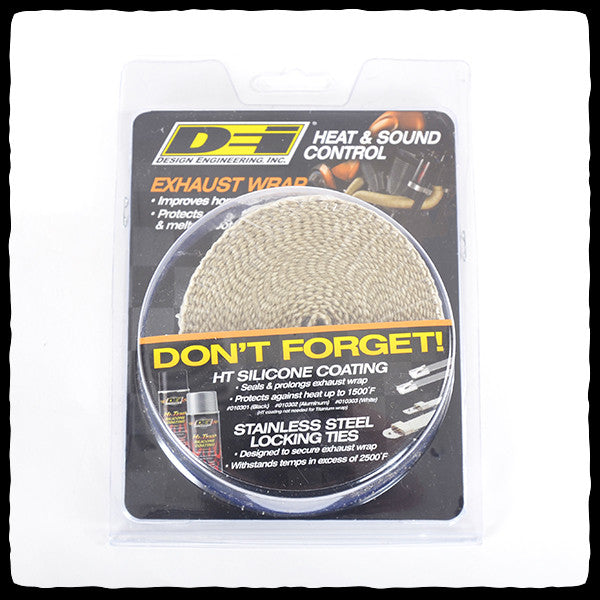 DEI Standard Tan Exhaust Wrap in Packaging - Front